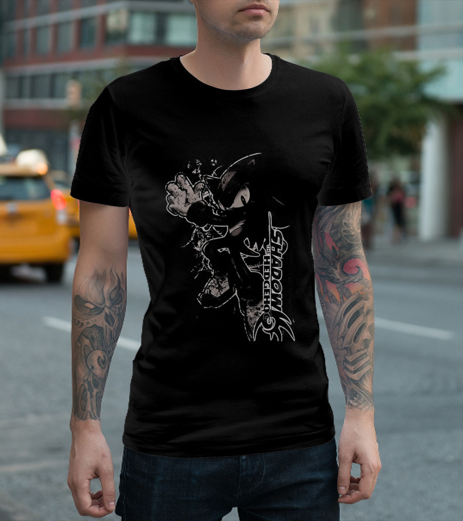 Shadow The Hedgehog Sega Character Pose Action T-Shirt