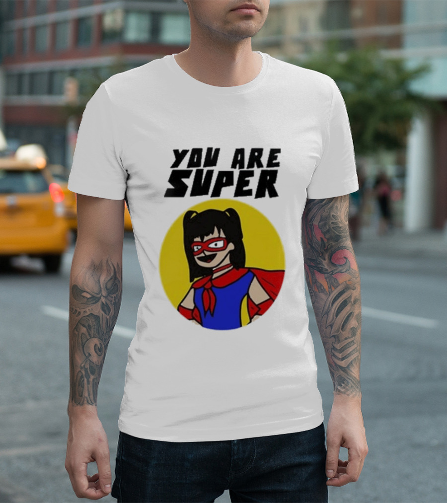You Are Super Hero Girl With Red Cape And Mask T-Shirt
