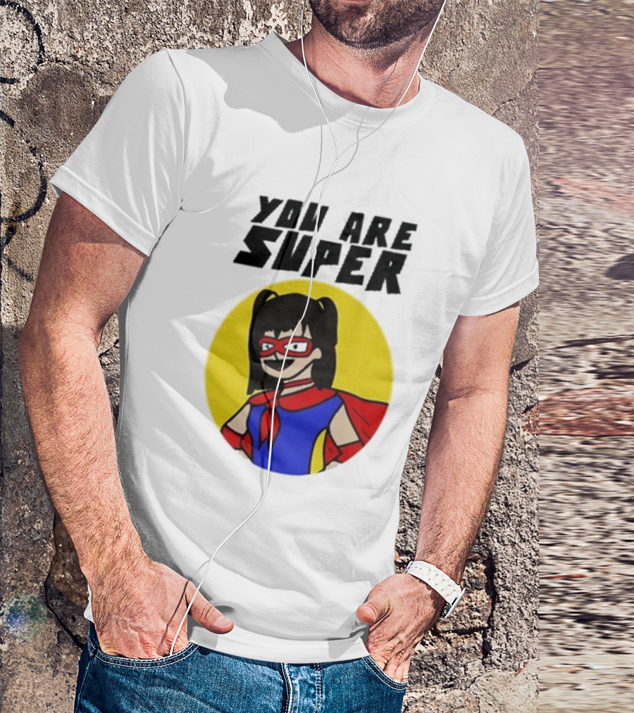 You Are Super Hero Girl With Red Cape And Mask T-Shirt