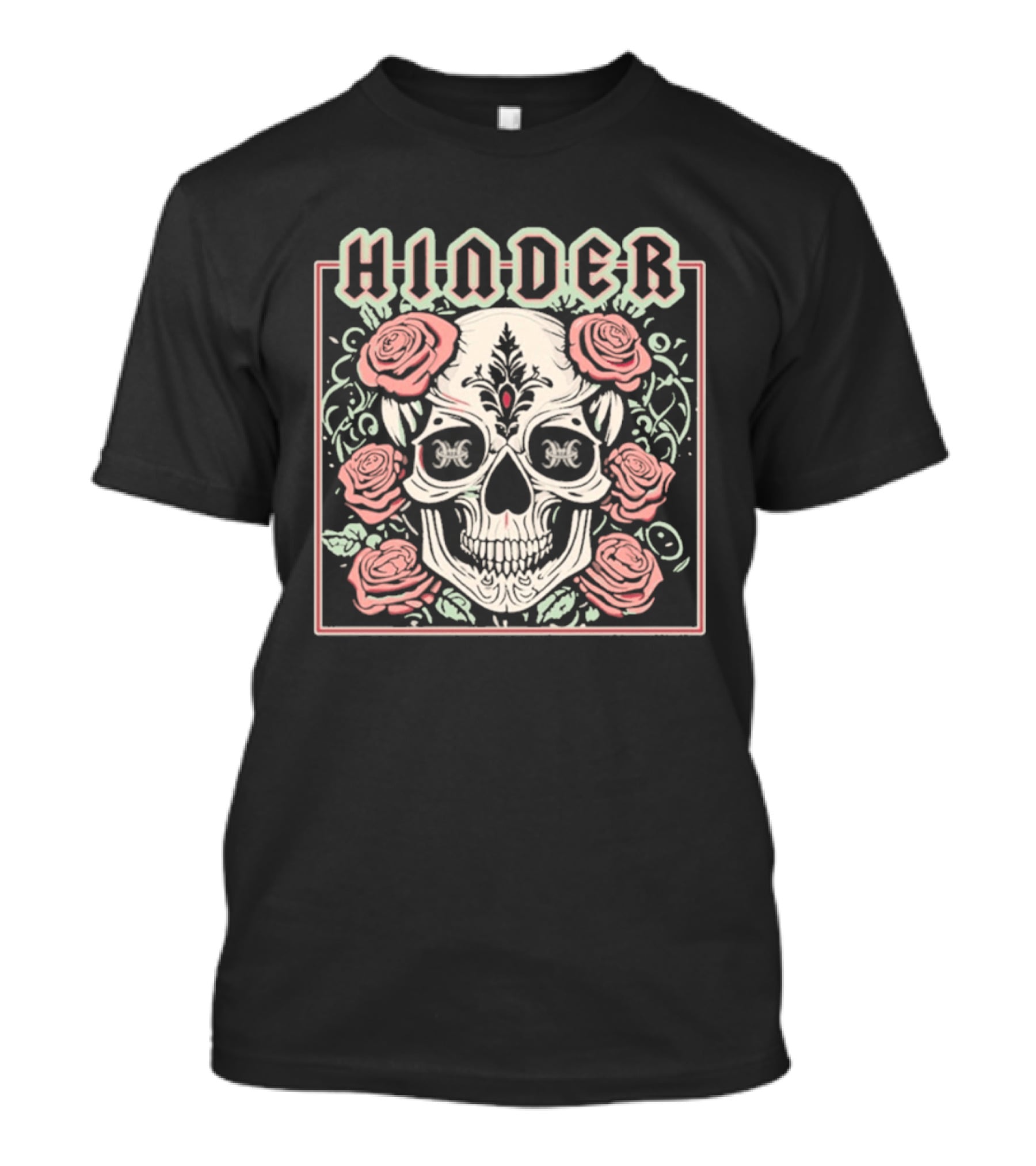 Hinder Pastel Skull Roses T-Shirt