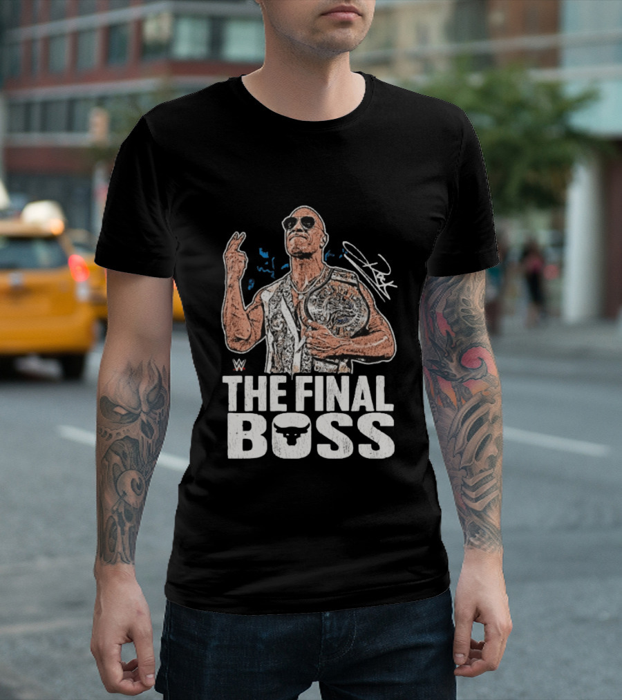 The Final Boss WWE Dwayne Johnson The Rock Signature Champion T-Shirt
