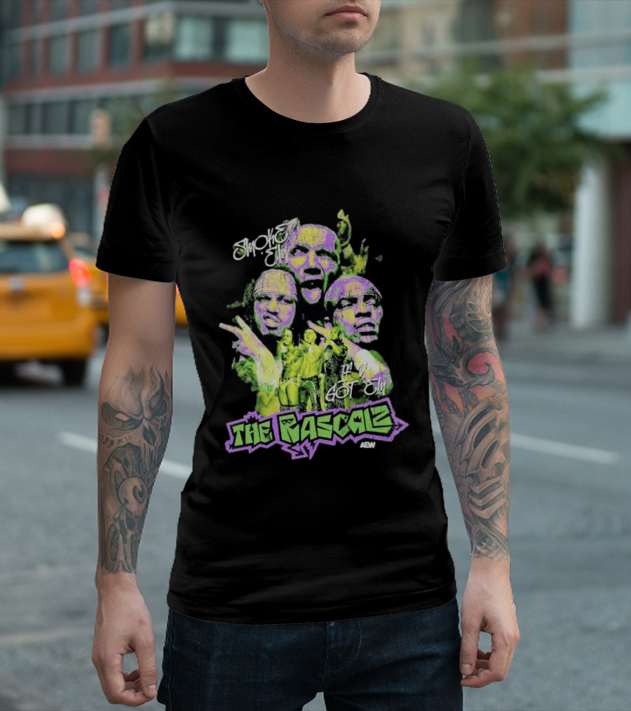 AEW The Rascalz Smoke Em If You Got Em Vibrant Wrestling Crew T-Shirt
