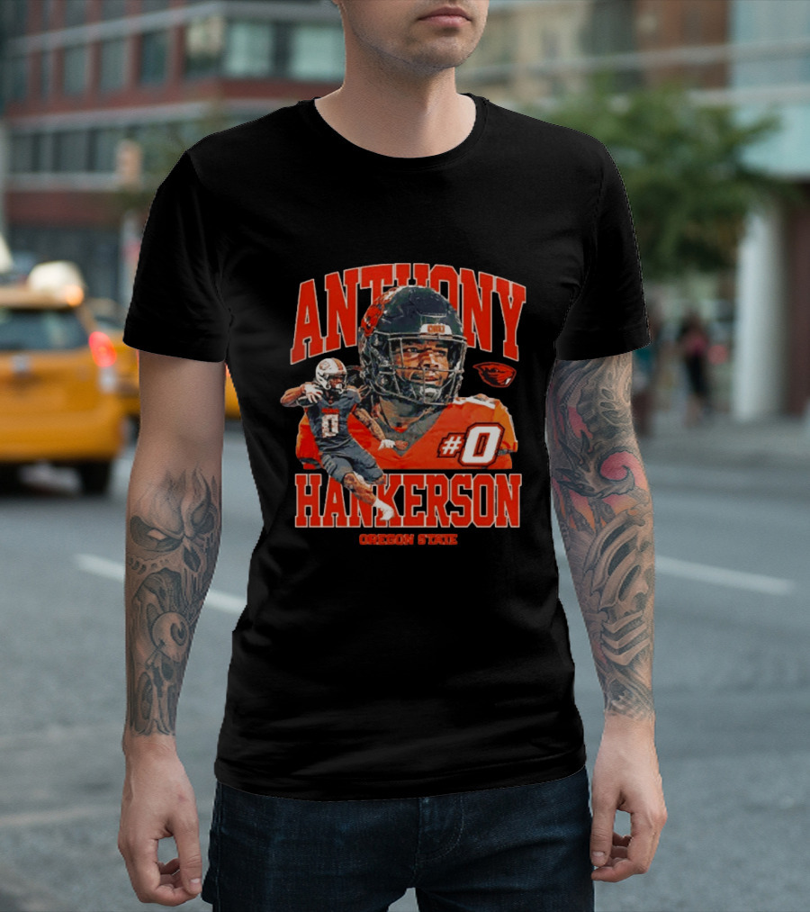 Anthony Hankerson #0 Oregon State Beavers Football T-Shirt
