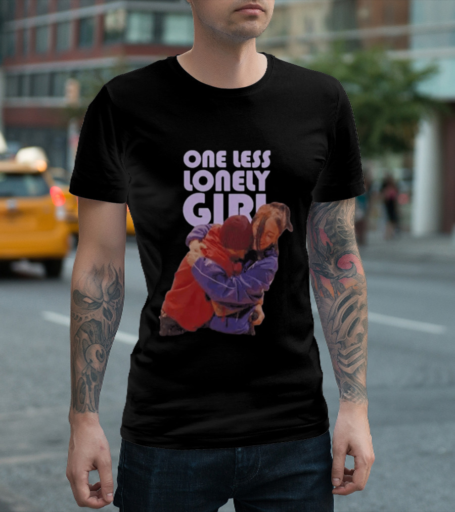 One Less Lonely Girl Billie Eilish Justin Bieber Hug T-Shirt