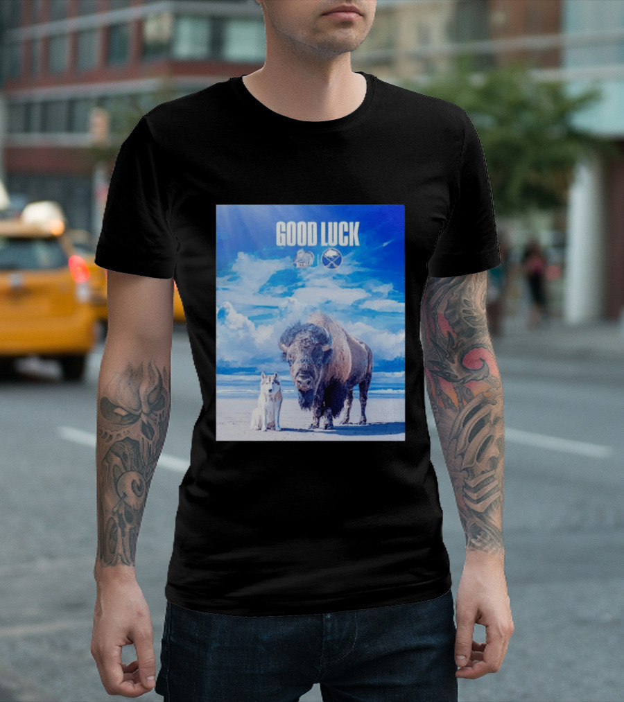 Good Luck Jacksonville Icemen Buffalo Sabres NHL Team Game 1 Buffalo Beach Sky T-Shirt