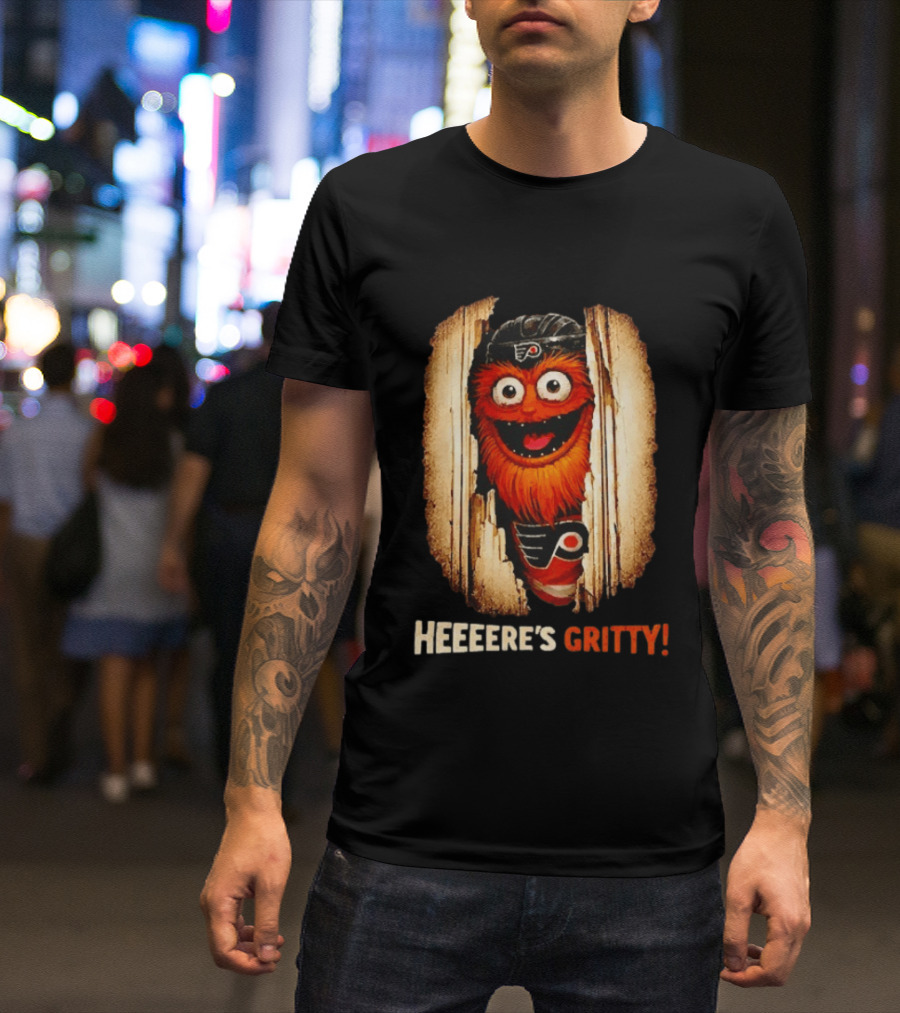 Heeere's Gritty Philadelphia Flyers Hockey T-Shirt