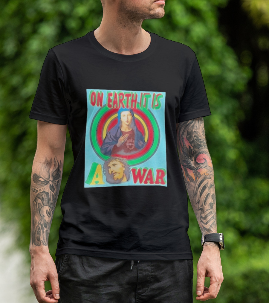 Houston Texans Saint Michael On Earth It Is A War T-Shirt