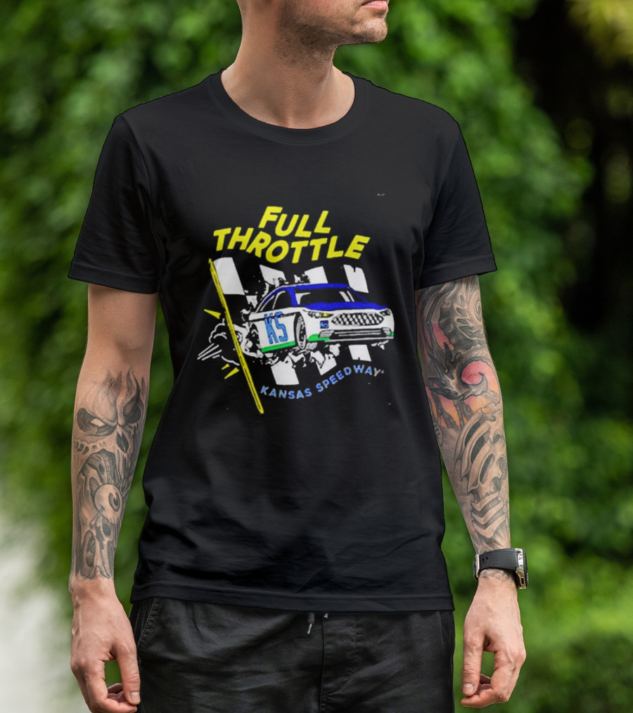 Full Throttle Kansas Speedway KS Racing Car Adventure T-Shirt