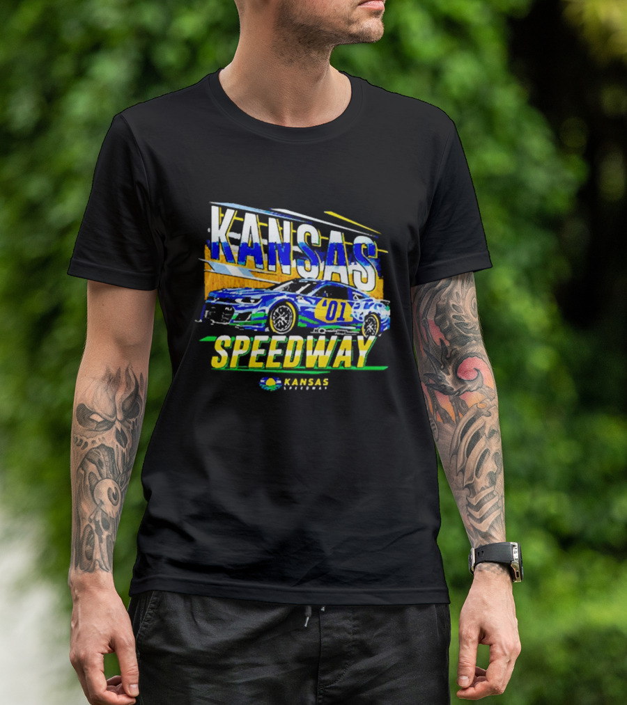 Kansas Speedway 01 Car Racing Wheatfield NASCAR T-Shirt