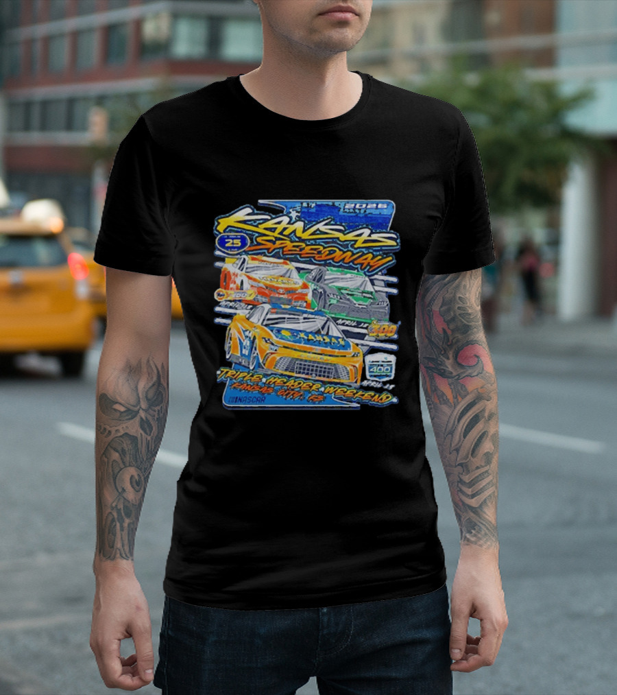 2026 Kansas Speedway NASCAR Triple Header Weekend April 25 Car 400 Kansas City T-Shirt