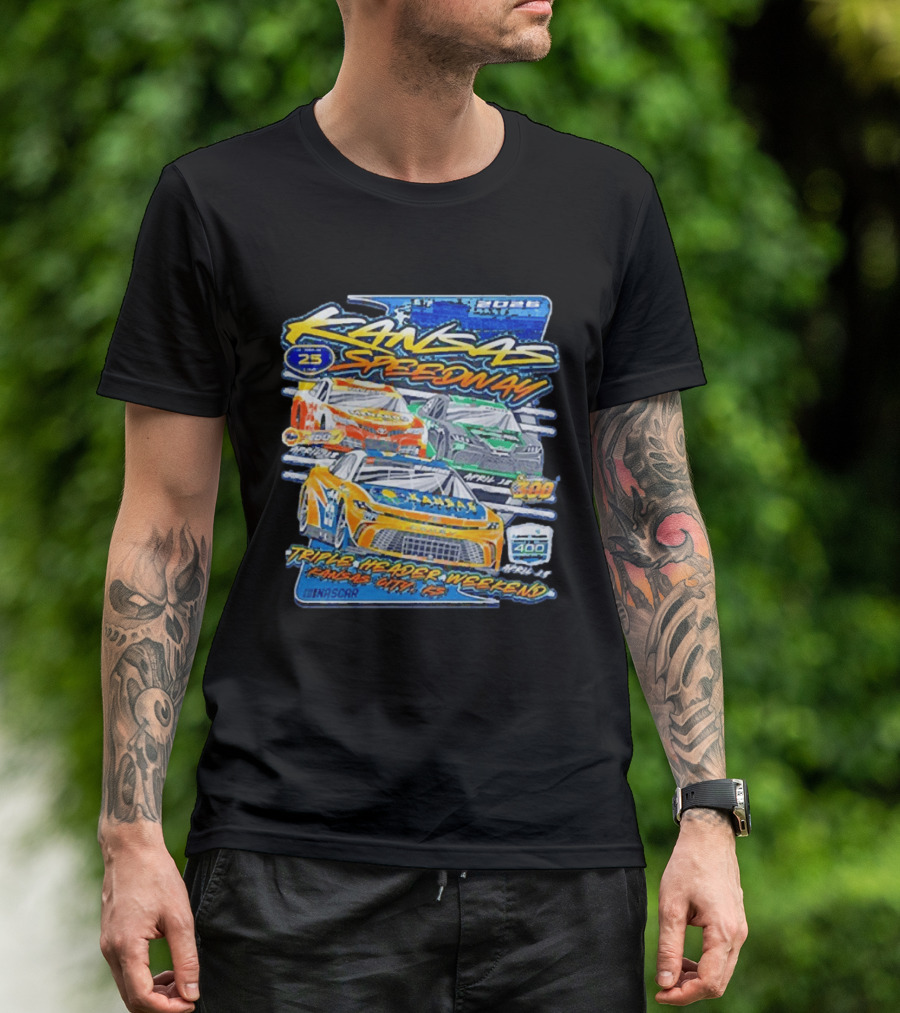 2026 Kansas Speedway NASCAR Triple Header Weekend April 25 Car 400 Kansas City T-Shirt