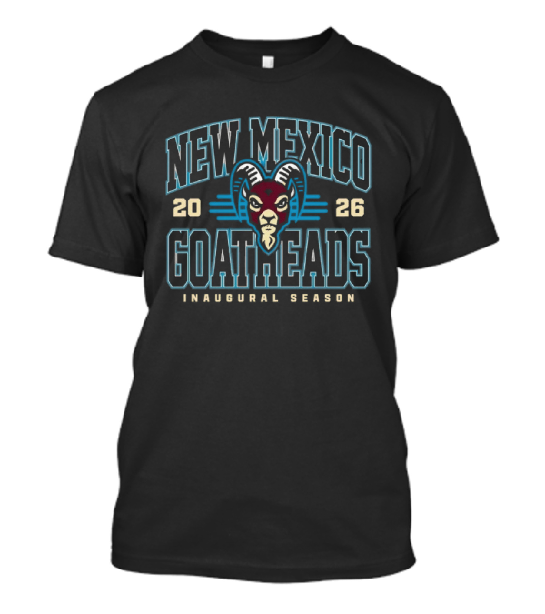 New Mexico Goatheads 2026 Inaugural Season Team Logo Vintage Sportswear T-Shirt