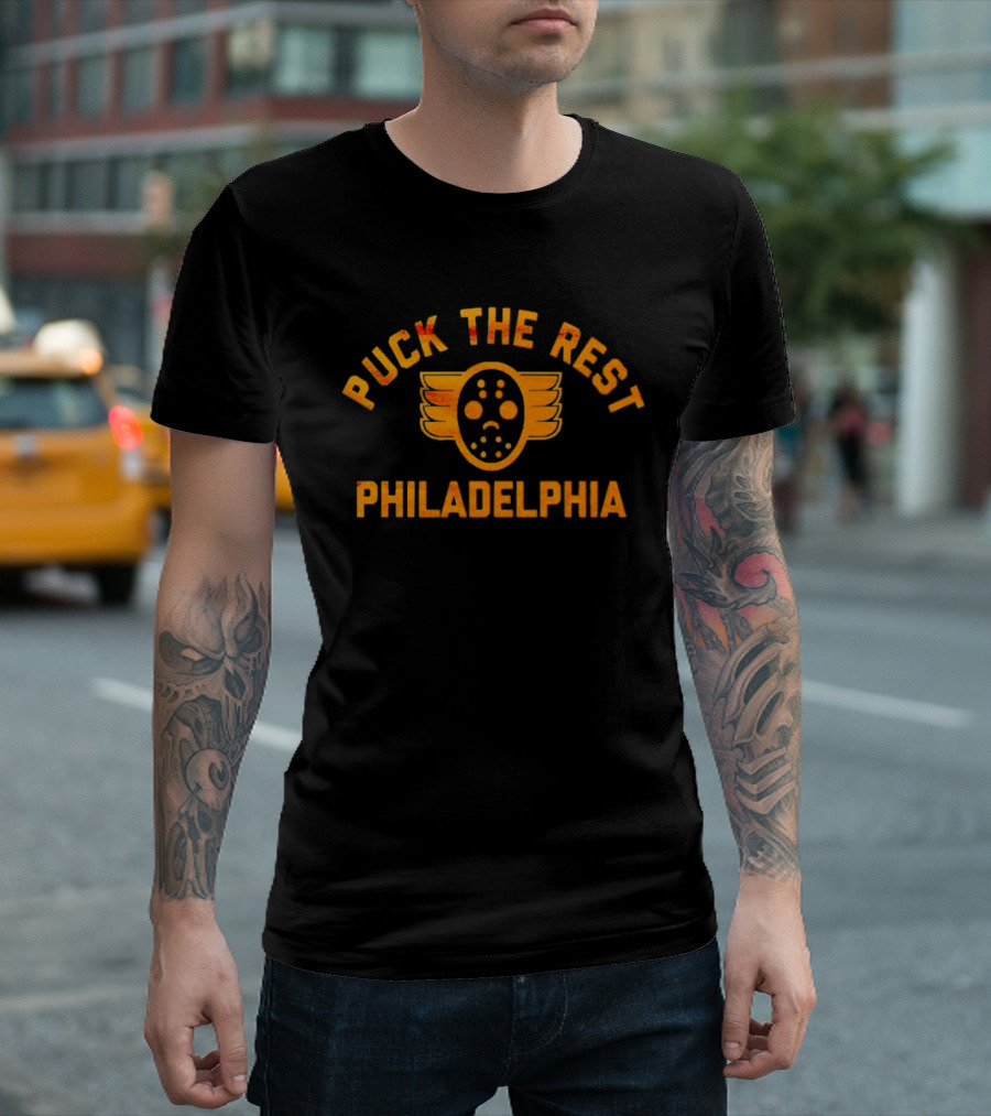Puck The Rest Philadelphia Flyers Mask T-Shirt