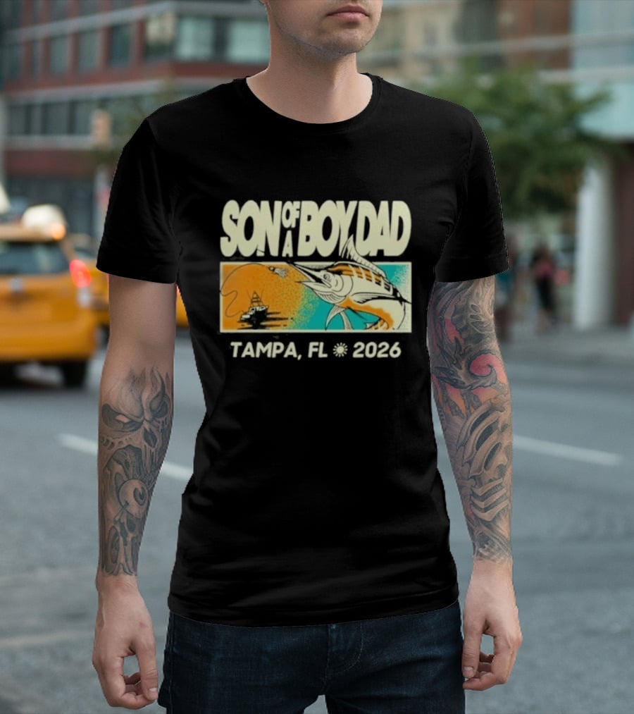 Son Of A Boy Dad Fish Pocket Tampa FL 2026 T-Shirt