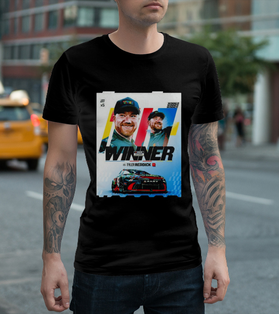 Winner Tyler Reddick NASCAR Kansas Speedway Victory Car Chevrolet Camaro T-Shirt