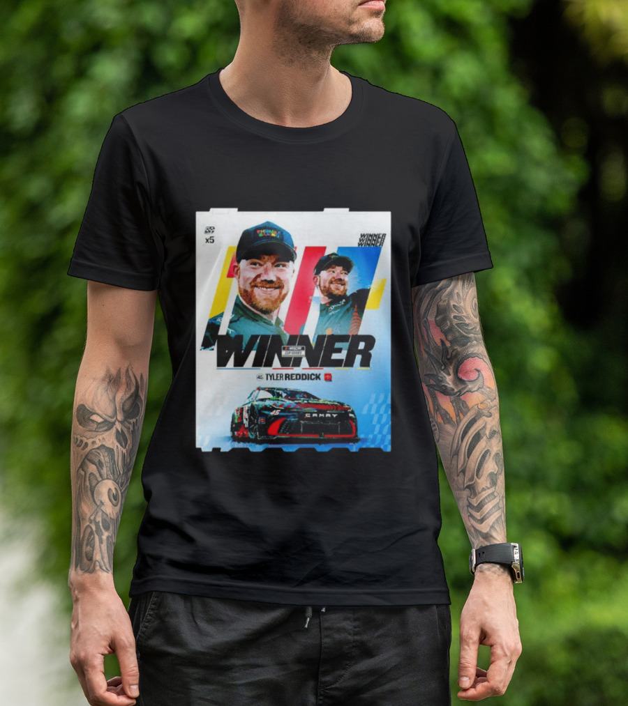 Winner Tyler Reddick NASCAR Kansas Speedway Victory Car Chevrolet Camaro T-Shirt