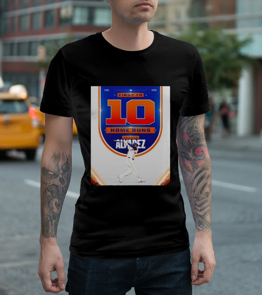 Yordan Alvarez First To 10 Home Runs Houston Astros MLB T-Shirt