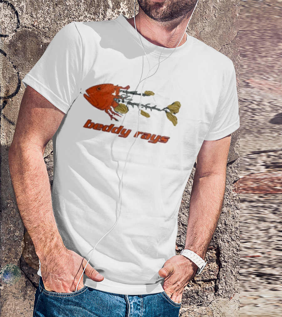 Beddy Rays Coral Trout Fish Skeleton T-Shirt