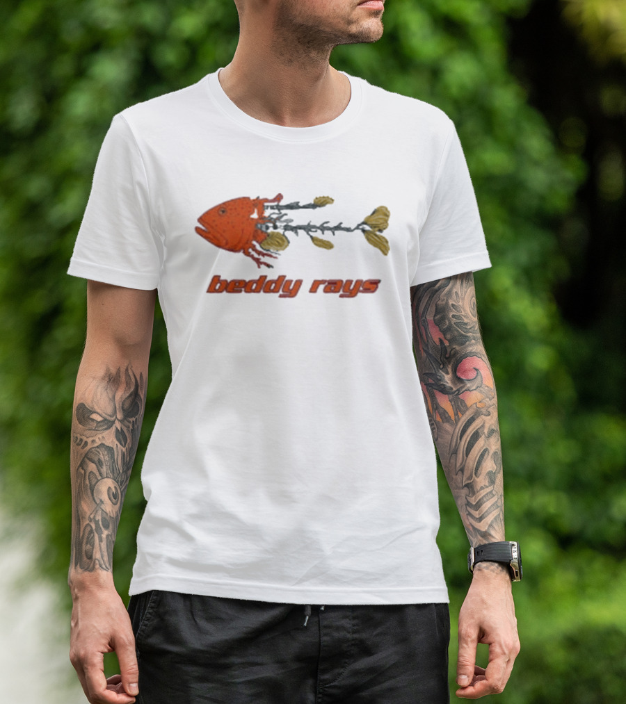 Beddy Rays Coral Trout Fish Skeleton T-Shirt