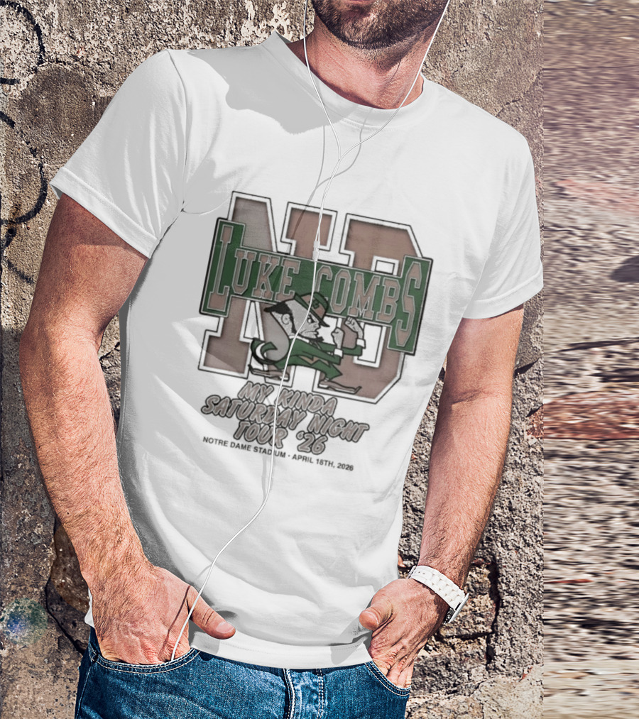 Luke Combs Notre Dame ND My Kinda Saturday Night Tour '26 T-Shirt