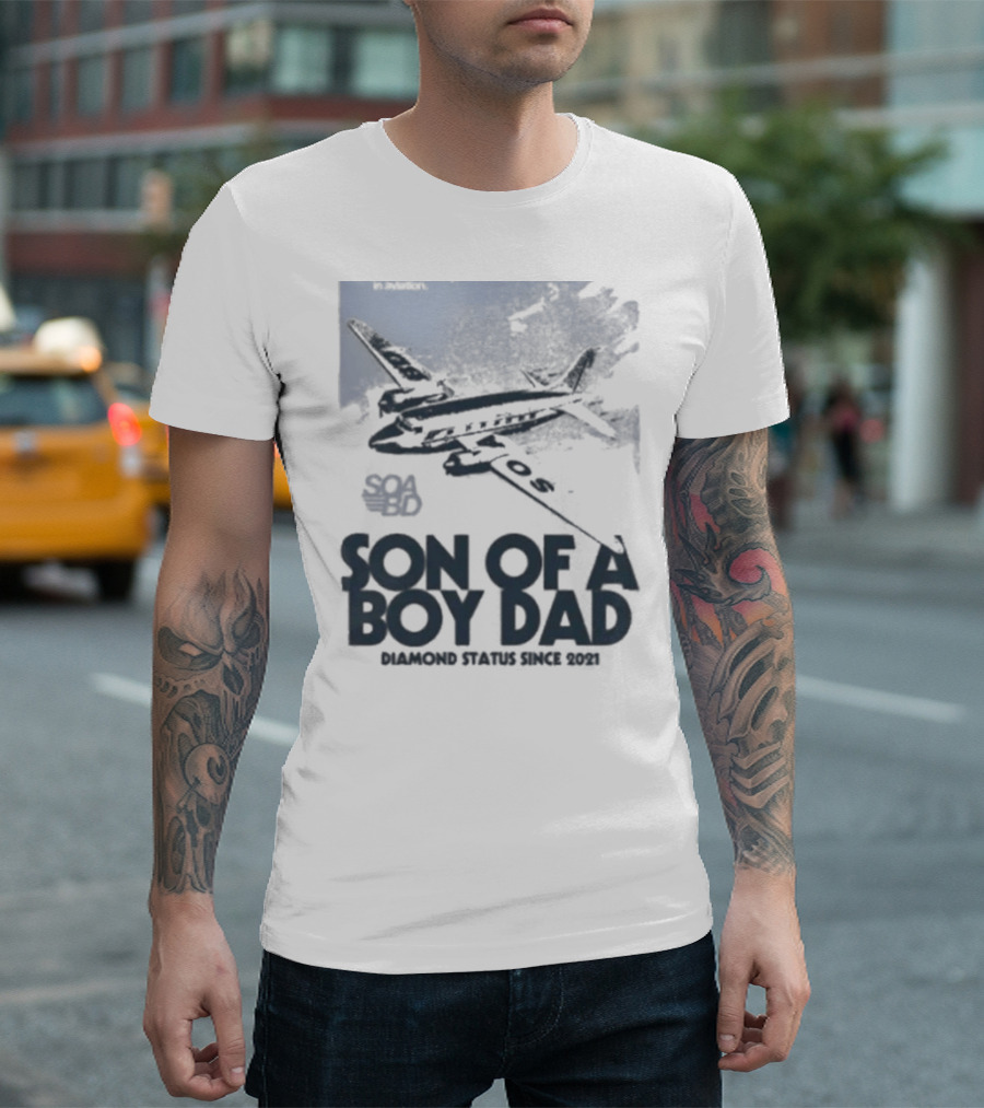 Son of a Boy Dad Airline Pocket T-Shirt