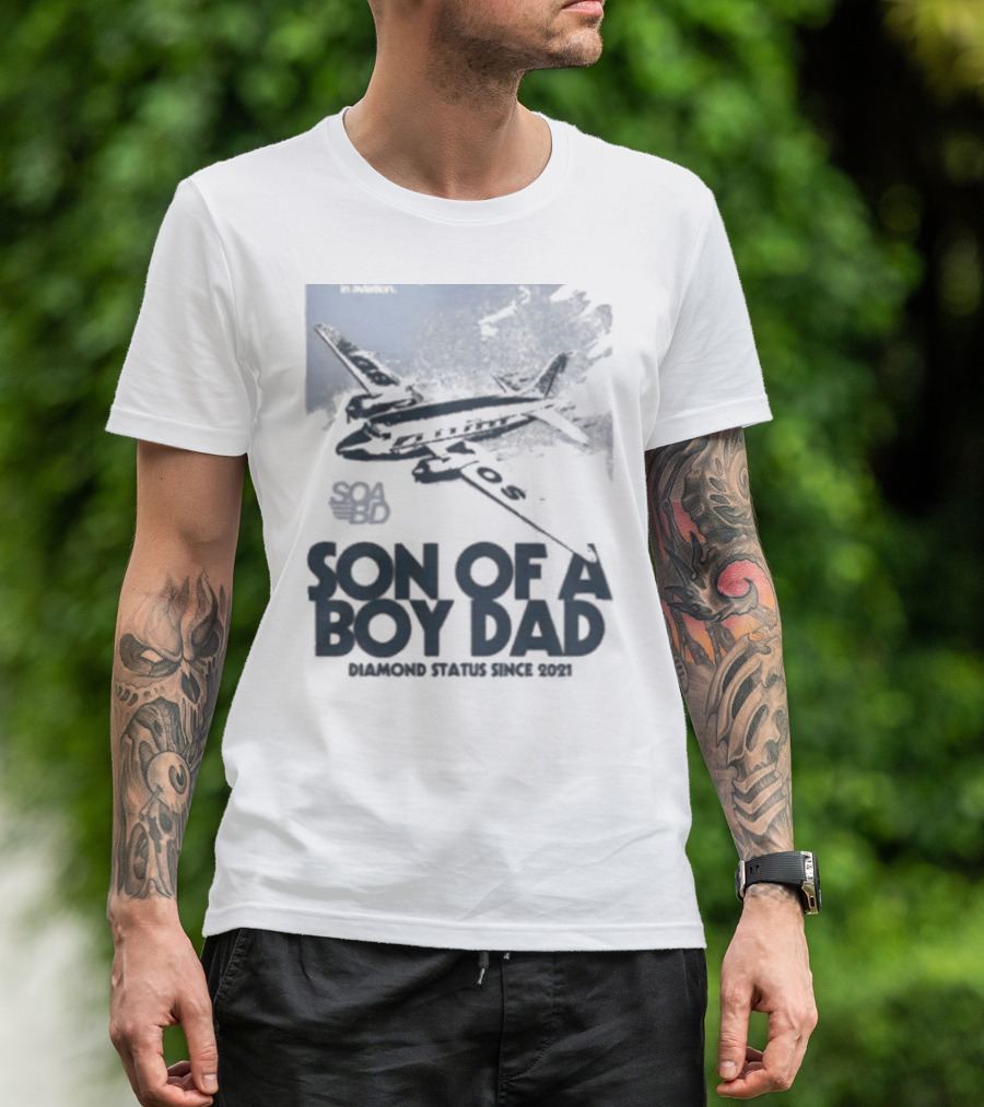 Son Of A Boy Dad Airline Pocket T-Shirt