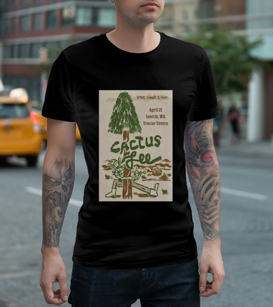 West Coast Tour Cactus Lee Seattle WA Tractor Tavern April 21 2026 T-Shirt