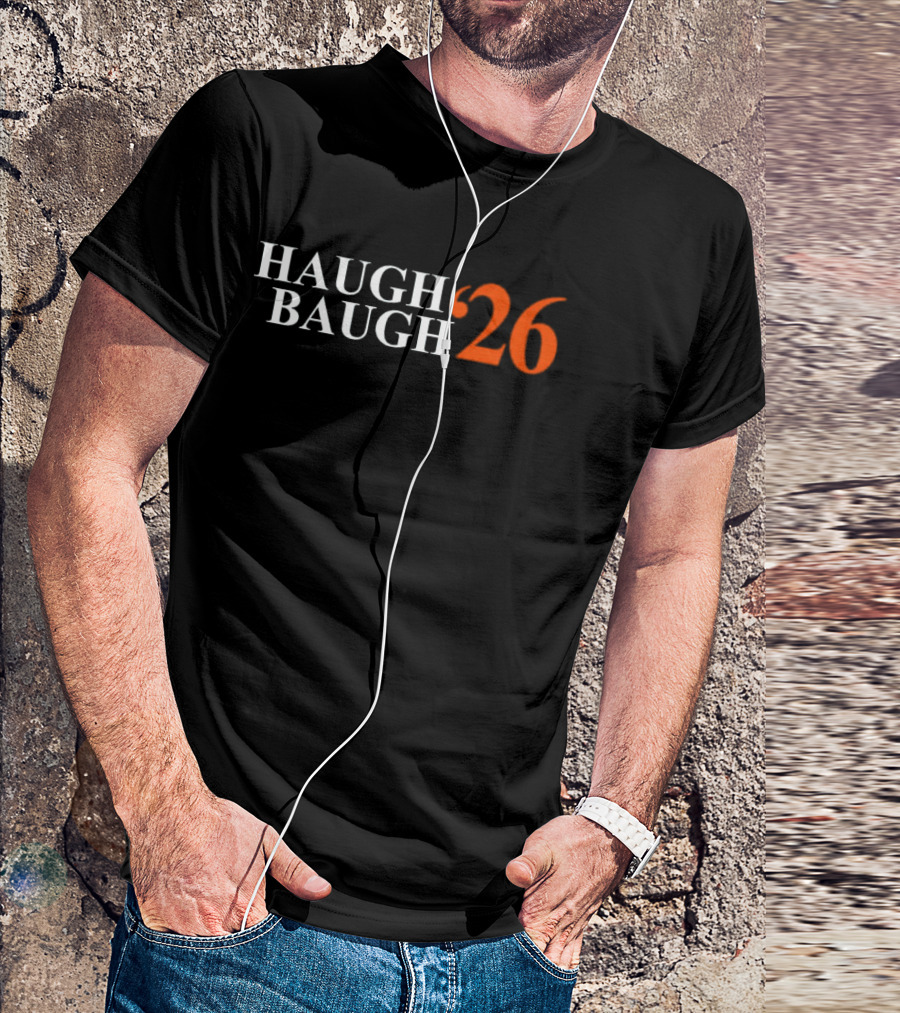 Haugh Baugh 26 Bold White Orange T-Shirt