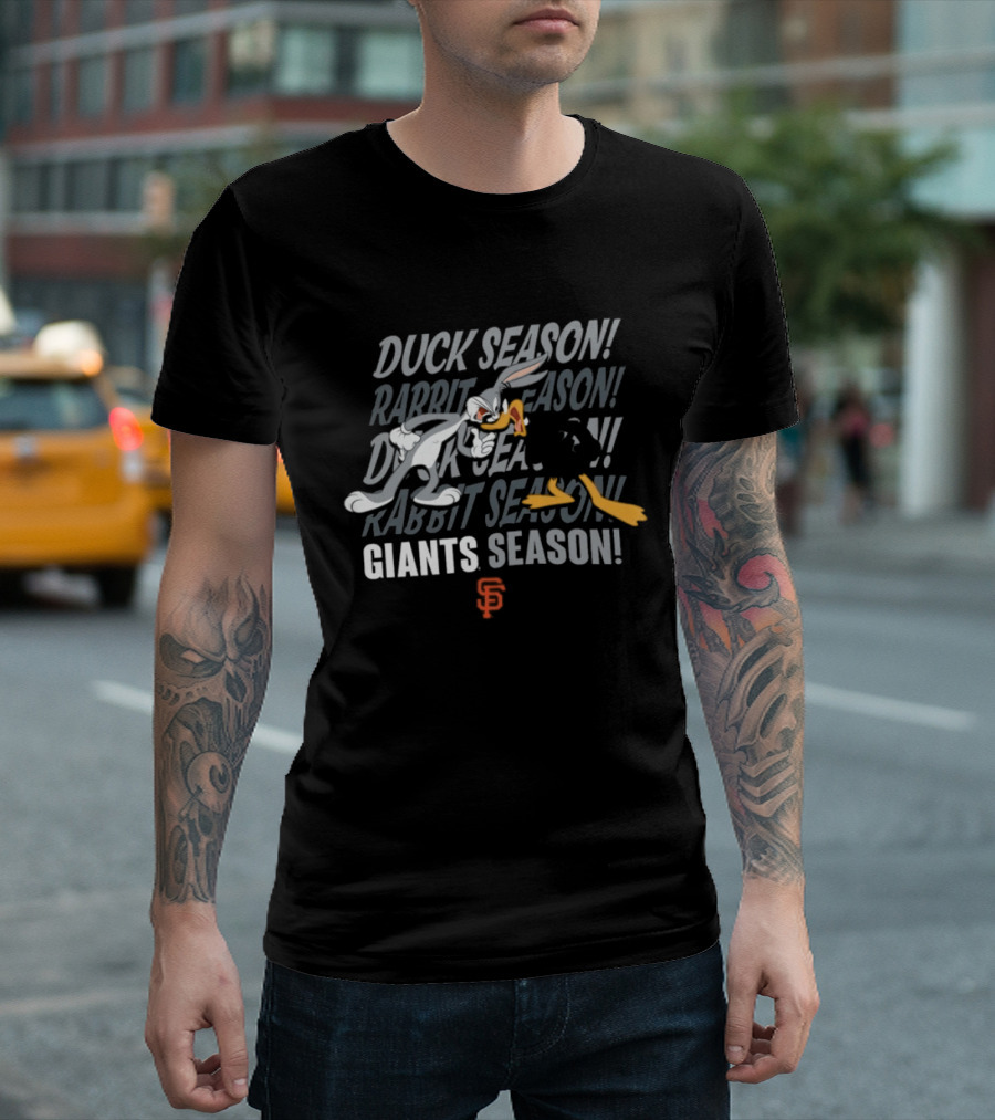 San Francisco Giants Looney Tunes Duck Rabbit Giants Season Bugs Daffy T-Shirt