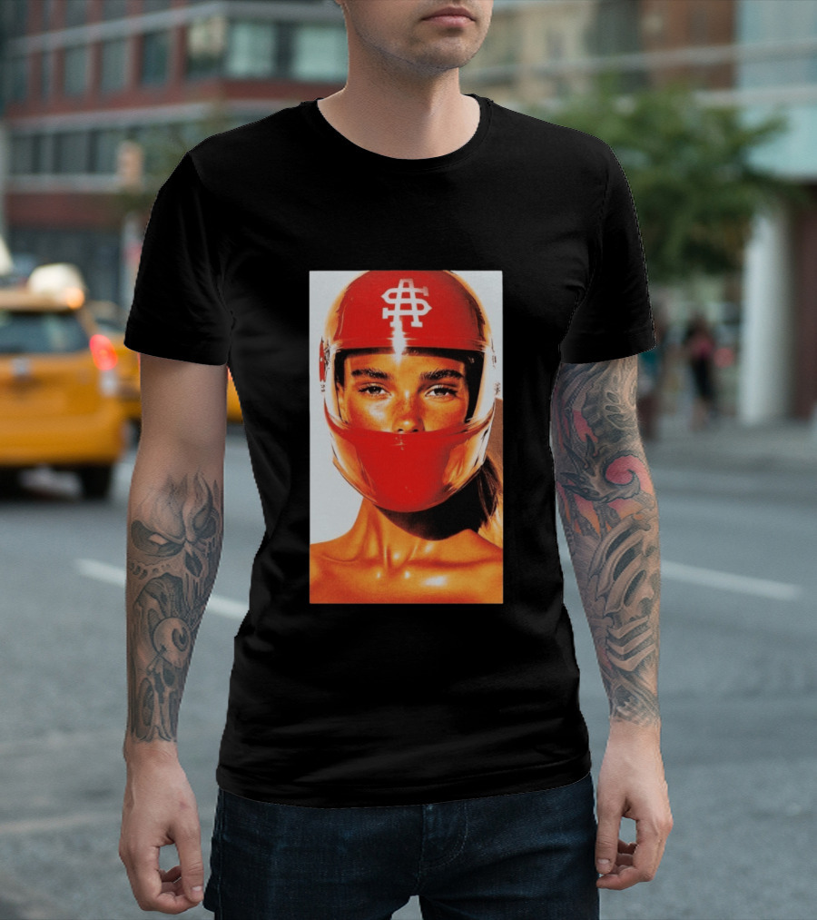 Sauna Sa Race Girl Helmet Icon Red Racing T-Shirt