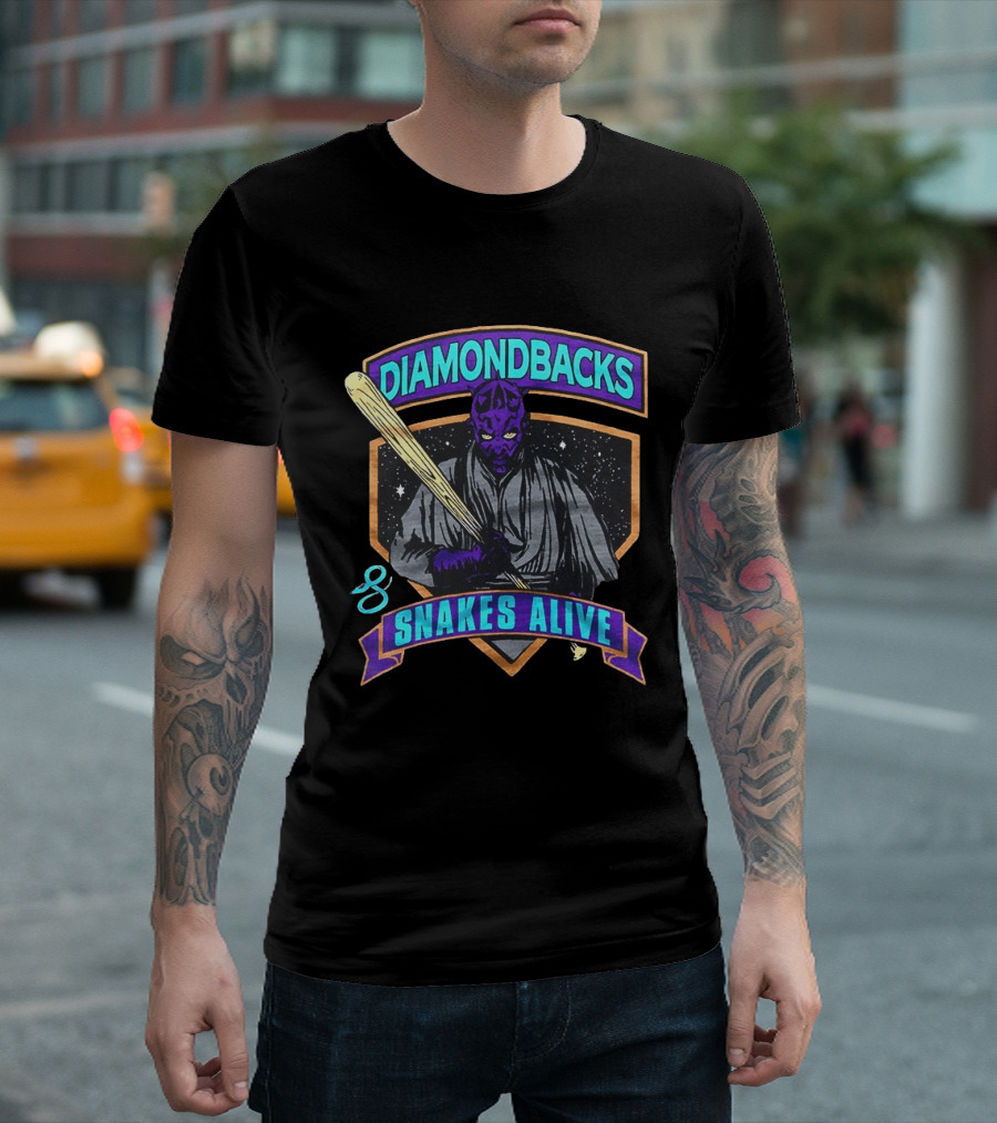 Diamondbacks Snakes Alive Baseball Jedi Warrior T-Shirt