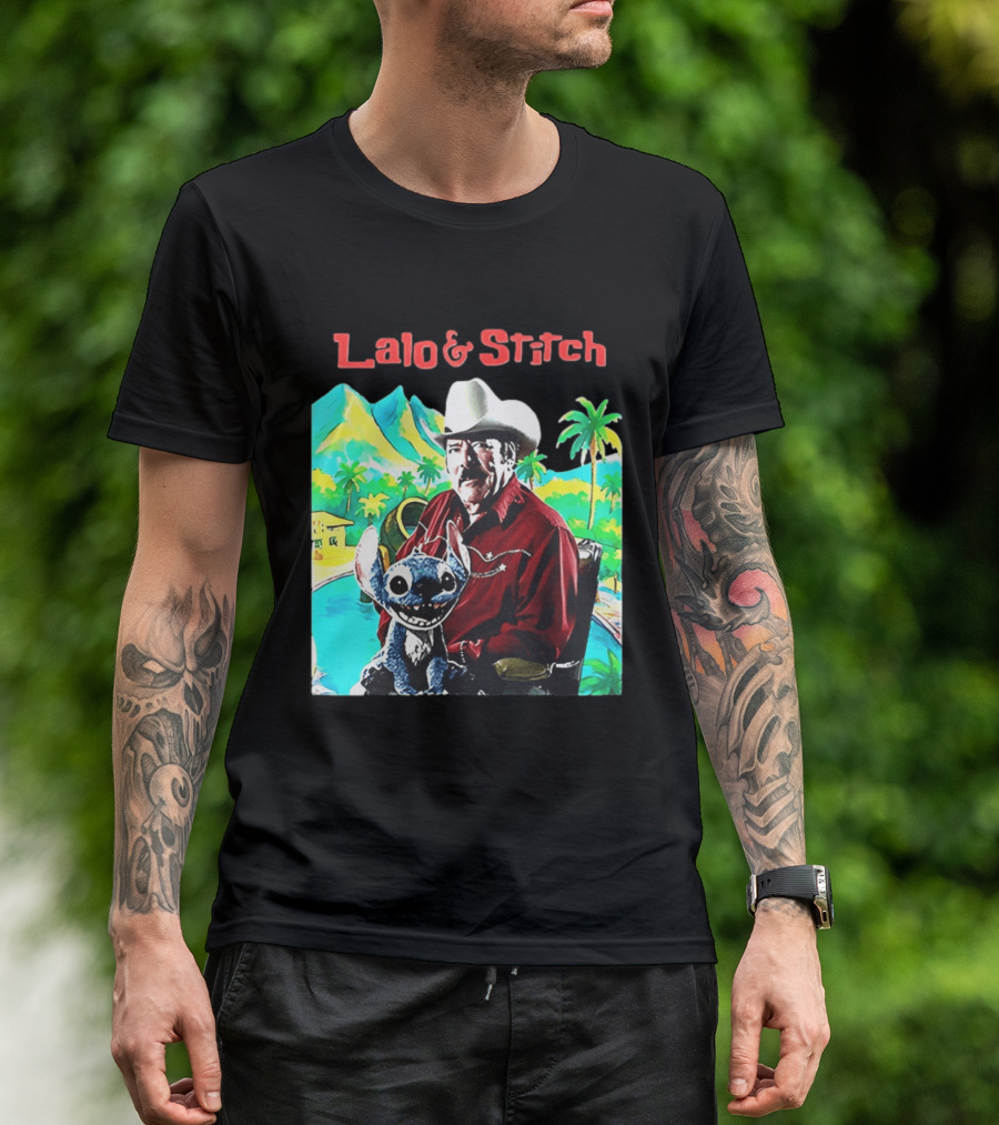 Lalo And Stitch Cowboy Hat Tropical T-Shirt