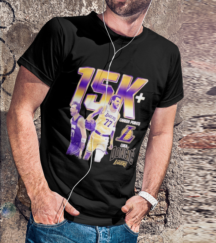 15K Career Points Luka Dončić Los Angeles Lakers T-Shirt