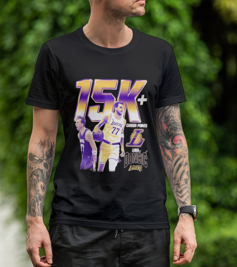 15K Career Points Luka Dončić Los Angeles Lakers T-Shirt