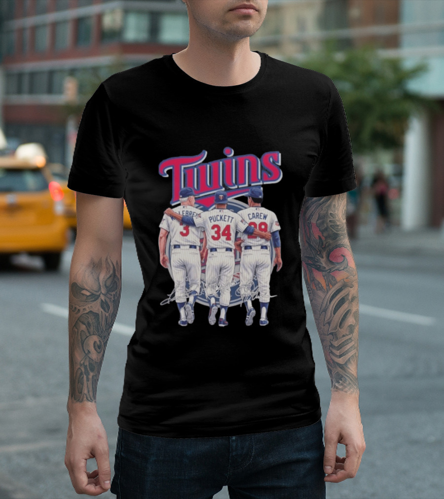 Minnesota Twins Legends Harmon Killebrew Kirby Puckett Rod Carew Classic Baseball T-Shirt