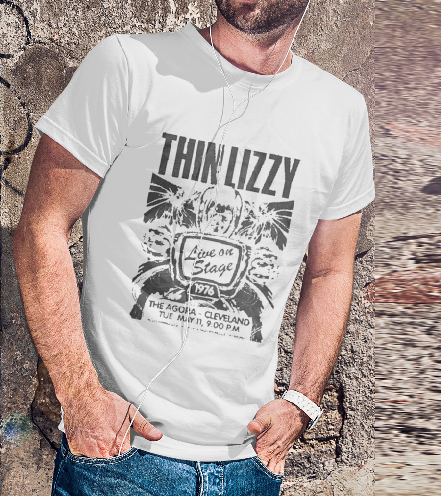 Thin Lizzy Live On Stage 1976 The Agora Cleveland May 11 9PM T-Shirt