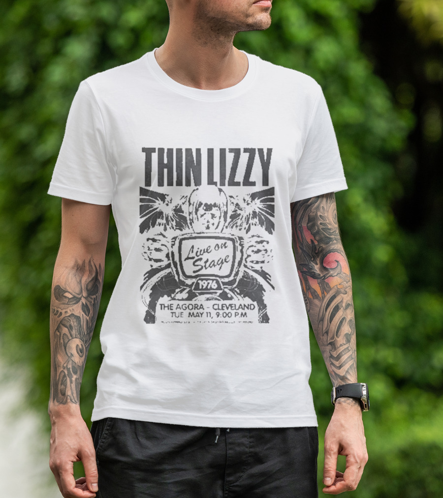 Thin Lizzy Live On Stage 1976 The Agora Cleveland May 11 9PM T-Shirt