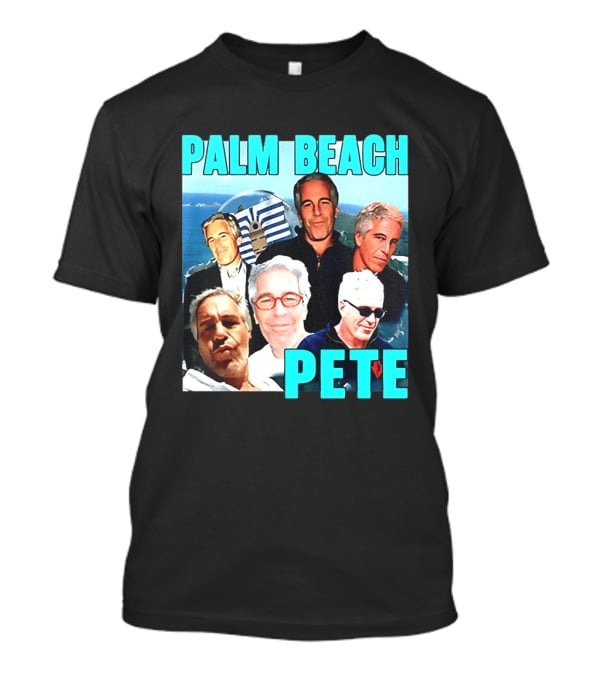 Palm Beach Pete Meme Jeffrey Epstein Faces Collage T-Shirt