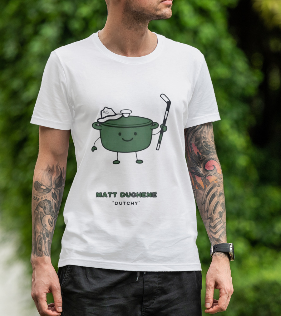 Matt Duchene Dutchy Hockey Pot Character With Cap And Stick T-Shirt