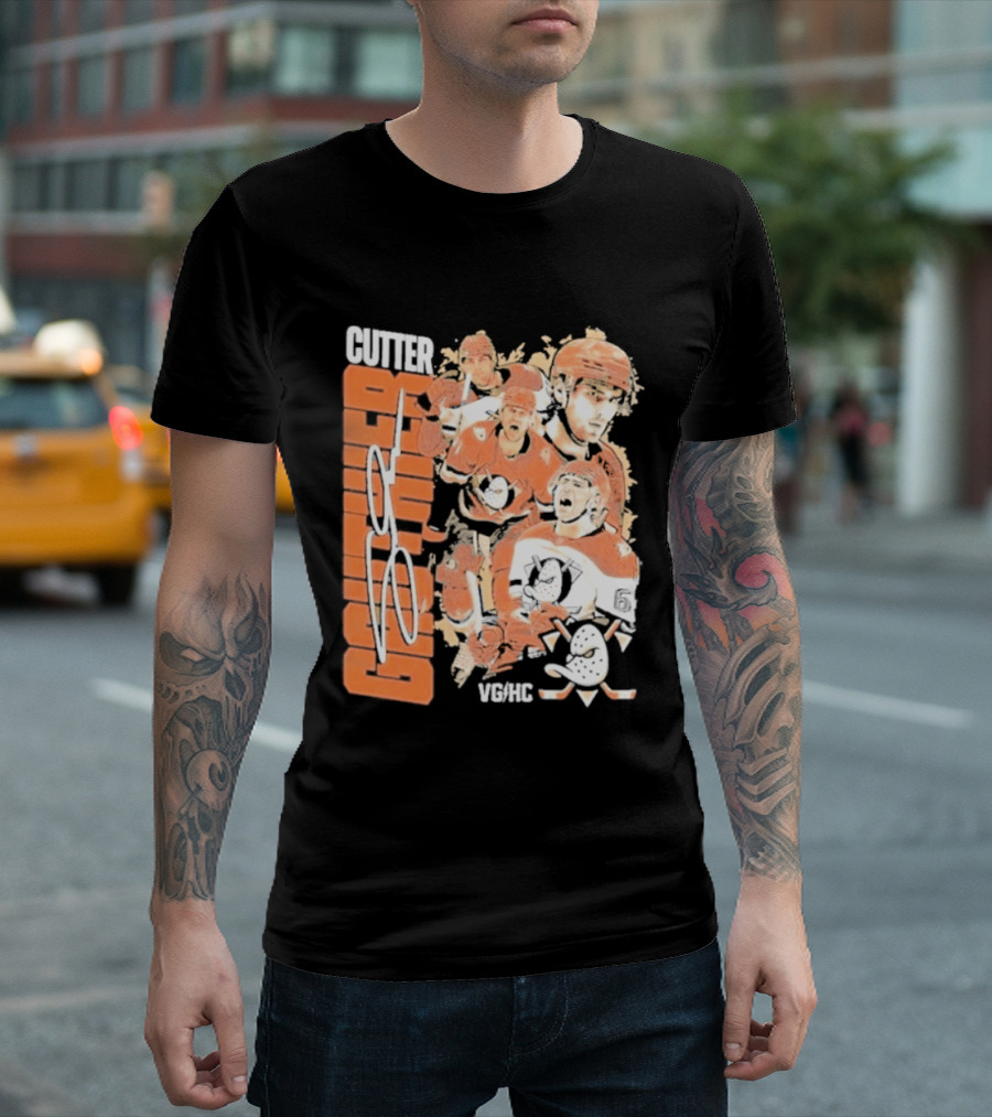 Anaheim Ducks Cutter The Sniper Hockey Collage 2026 T-Shirt