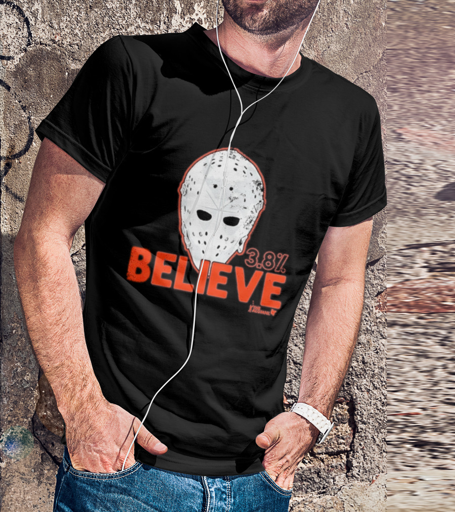 Bernie Parent Believe 33 Mask Philadelphia Hockey Legend T-Shirt