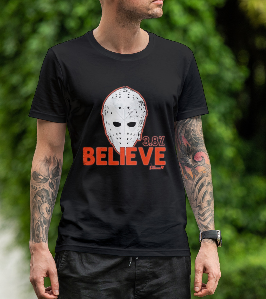 Bernie Parent Believe 33 Mask Philadelphia Hockey Legend T-Shirt