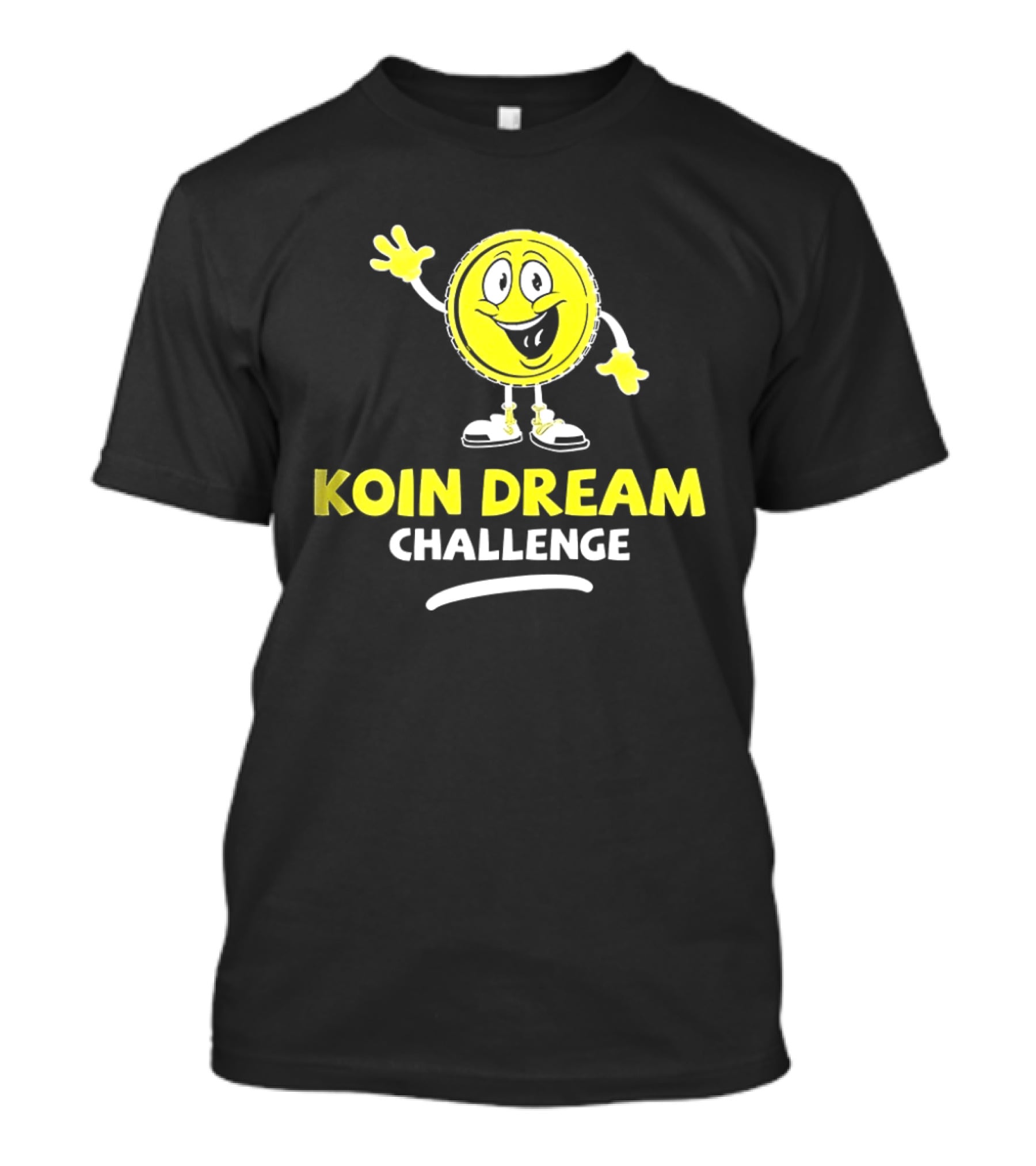 Koin Dream Challenge Smiling Coin Character With Sneakers T-Shirt