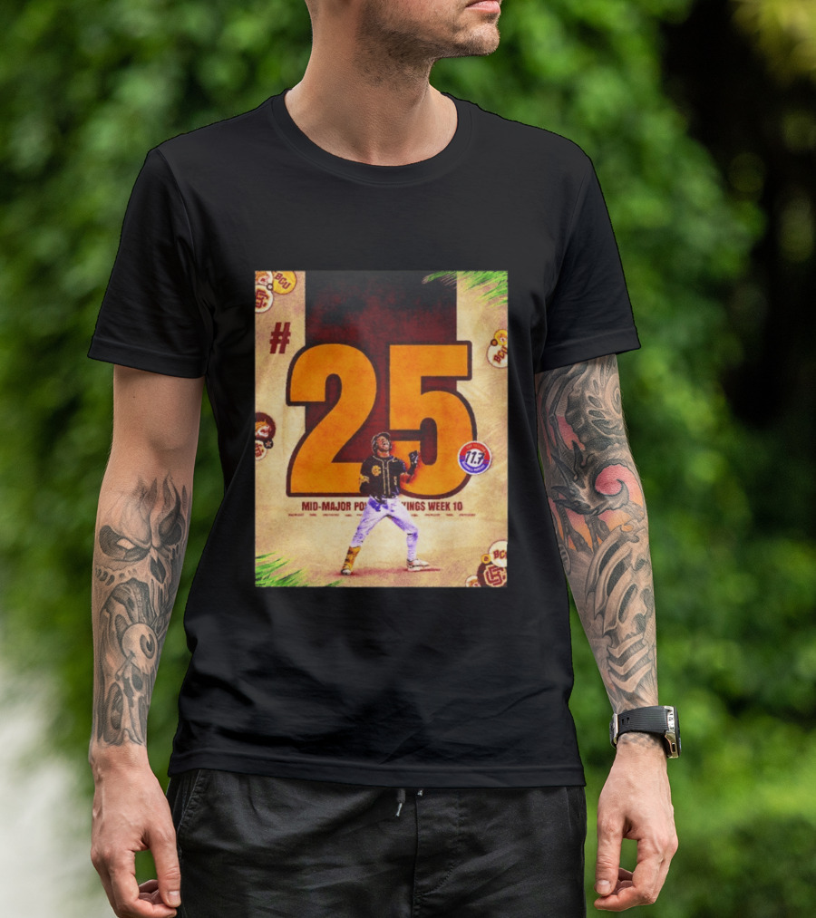 #25 Mid Major Power Rankings Week 10 Bethune Cookman Wildcats T-Shirt