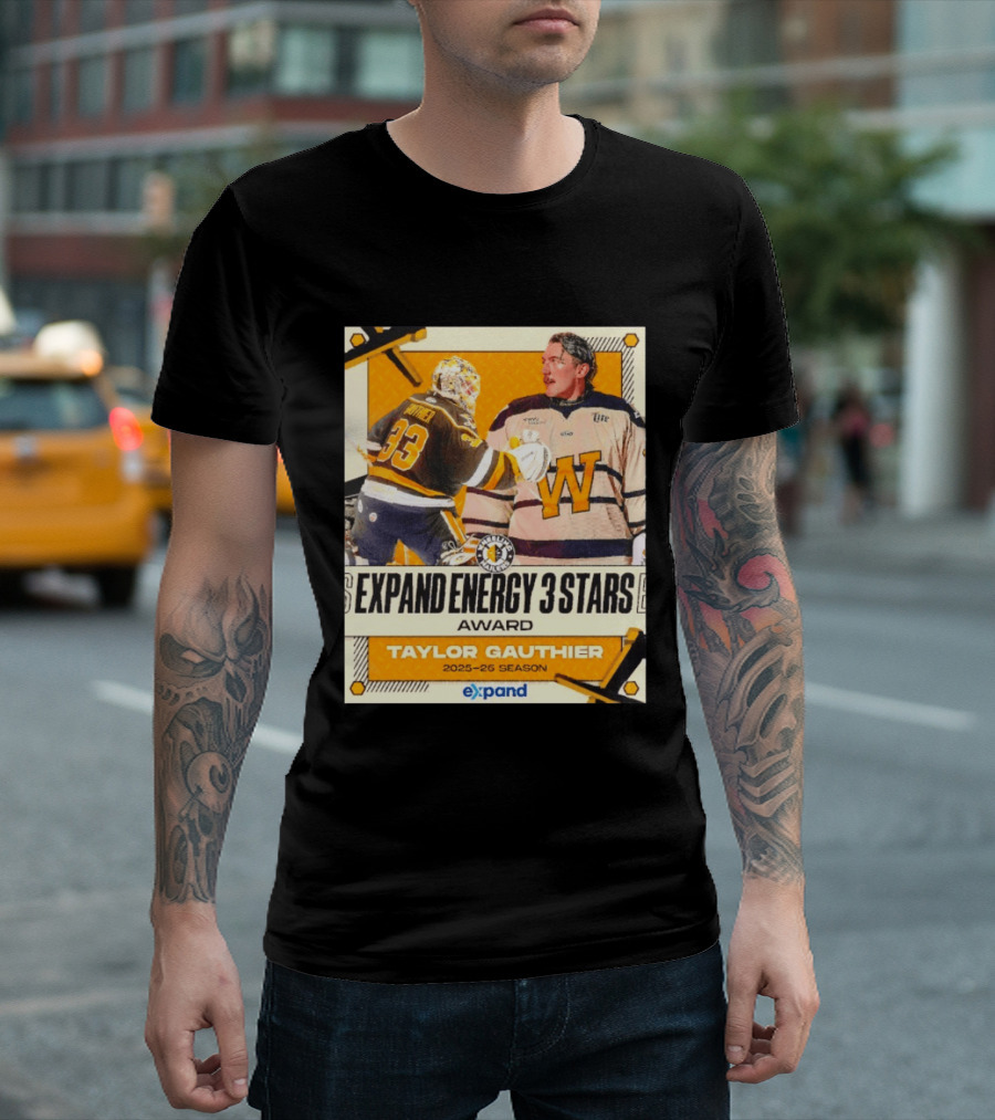 Pittsburgh Penguins Expand Energy 3 Stars Award Taylor Gauthier 2025 26 Season T-Shirt