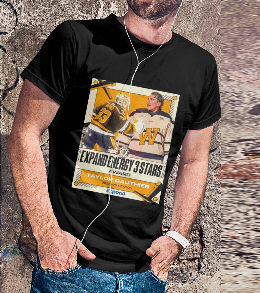 Pittsburgh Penguins Expand Energy 3 Stars Award Taylor Gauthier 2025 26 Season T-Shirt