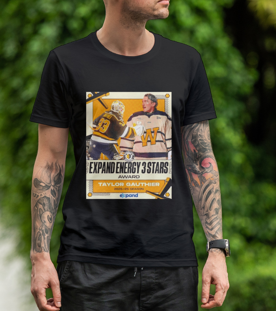 Pittsburgh Penguins Expand Energy 3 Stars Award Taylor Gauthier 2025 26 Season T-Shirt