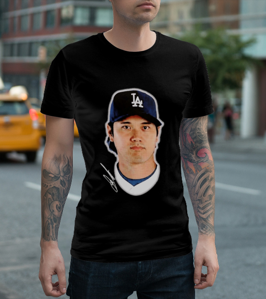 Los Angeles Dodgers Shohei Ohtani Headliner Authentic Baseball Fan Gear T-Shirt