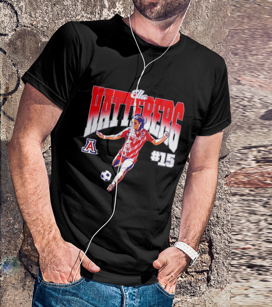 Ella Hatteberg Arizona Wildcats Soccer Player #15 T-Shirt