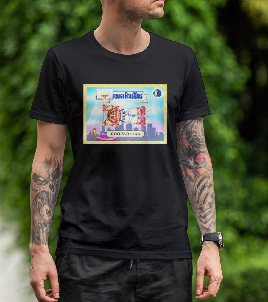Garbage Pail Kids Cooper Flagg Dallas 32 RC Basketball Skyline T-Shirt